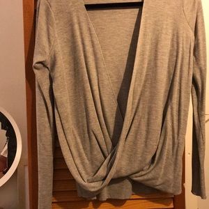 Gray thermal Urban Outfitters top
